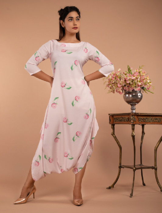 Light Hearted Pink Dhoti Jumpsuit