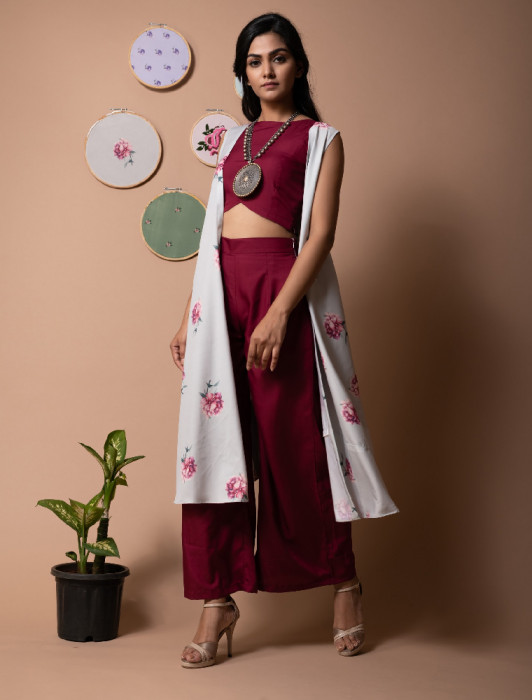 Red Plum Set with Cape 