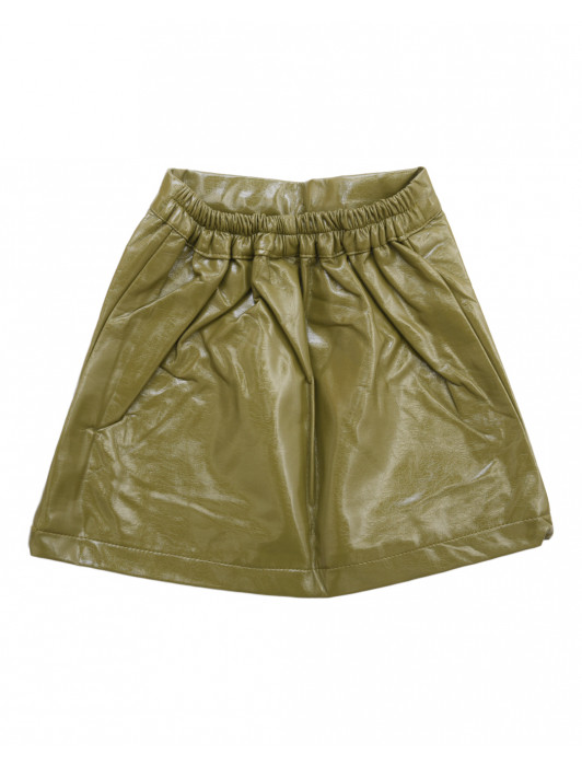 Olive Faux Leather skirt