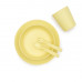 Bobo&Boo Non-Toxic, BPA-Free, 5 Piece Children’s Bamboo Dinner Set - Sunshine Yellow