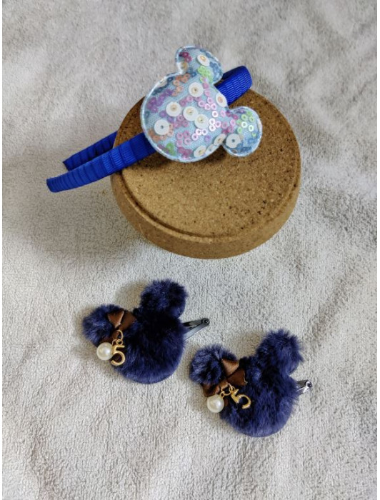 Disney collection combo of hairband and 2 hair clips