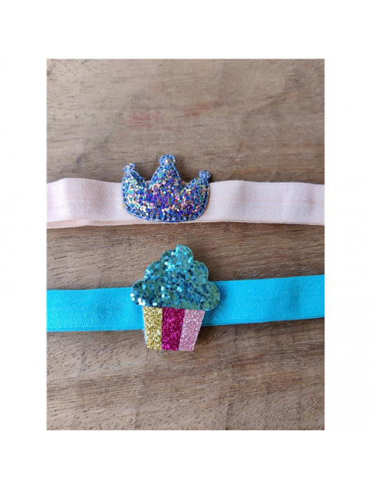 Baby head bands (Cupcake and Crown)