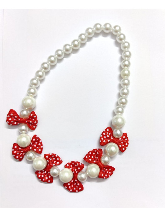 Pearl and Bow Necklace