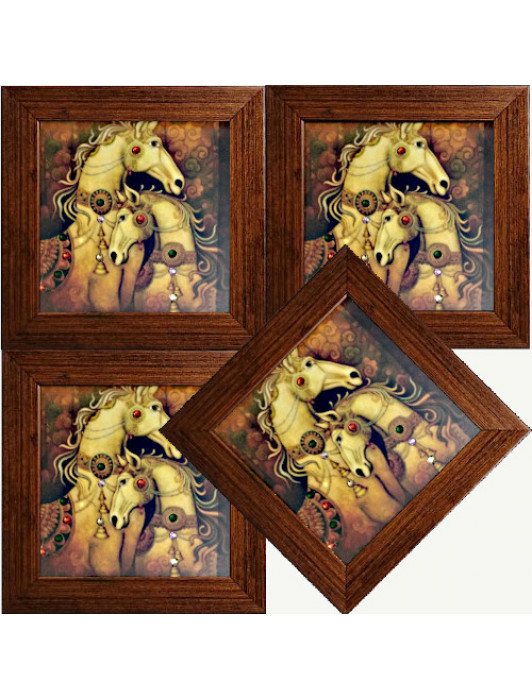 Horses – Embellished Coasters (Set of 4)