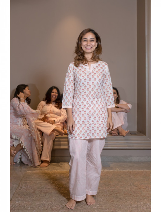 Cotton Blockprinted Kurta Pajama Set