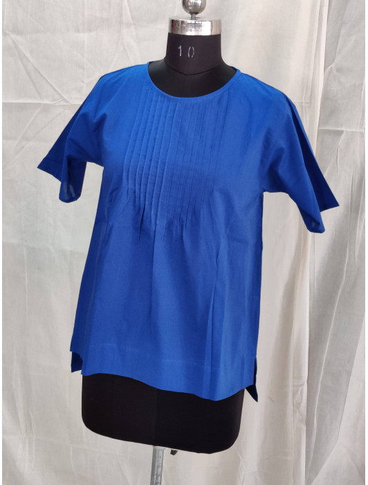 COTTON DOBLE LAYER PINTUCK TOP