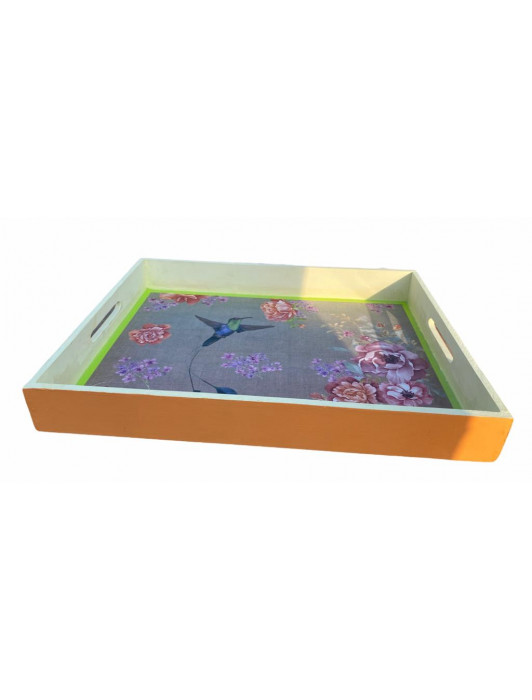 Lilacs & Bird Tray