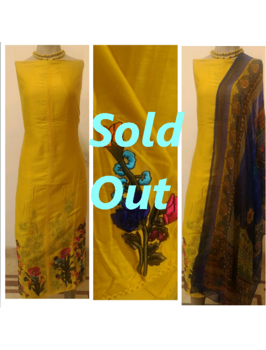 Sunflower Yellow Suit Material