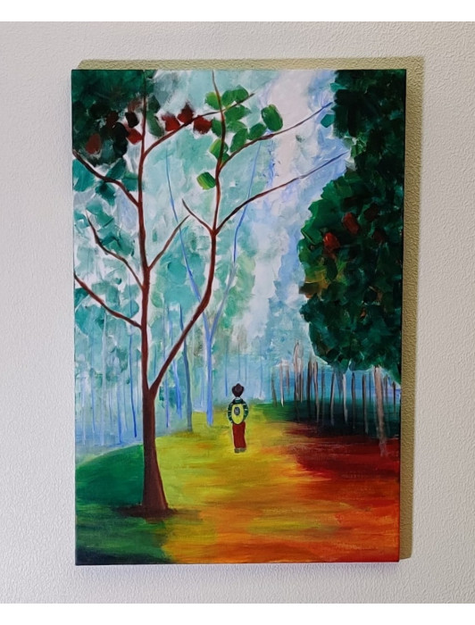 Forest Scenery Canvas Painting