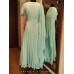 Dusty green angrakha gown with dupatta
