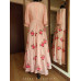 Blush pink hand painted gown