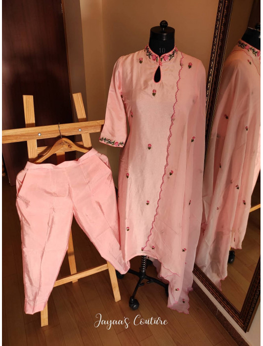 Blush pink kurta pants set