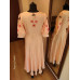 Peach Hand Painted Gown with Gota Highlights