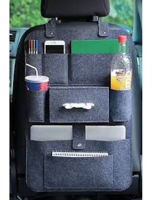  Car Back Seat Multi Pocket Organizer Bag-Dark grey 