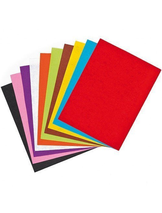 OON Pack of 10 Bright A3 Size Multicolored  Felt Sheet 