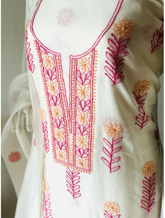 Chikankari Unstitched Suit Ps