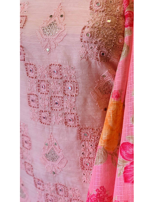 Block Chikan Unstitched Suit Ps