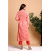 Tarini Peach Smocking Kurta Pant Set