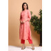 Tarini Peach Smocking Kurta Pant Set