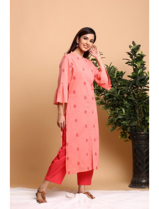 Tarini Peach Kurta Pant Set