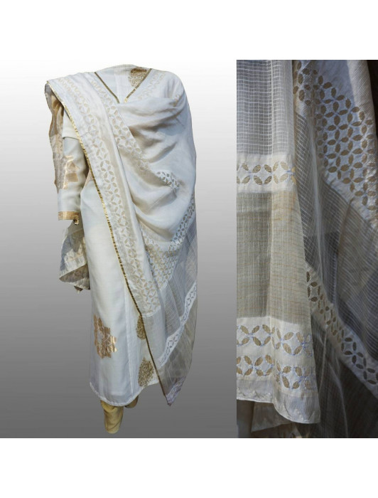  SEMI STITCHED TOP DUPATTA SET