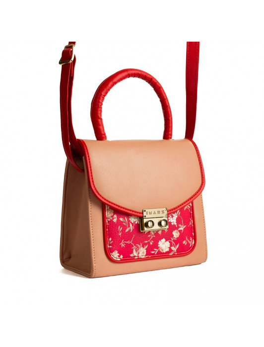 IMARS Crossbody With Top Handle-Pink Floral