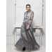 GREY MONOTONE SATIN TEXTILE ORGANZA TOP