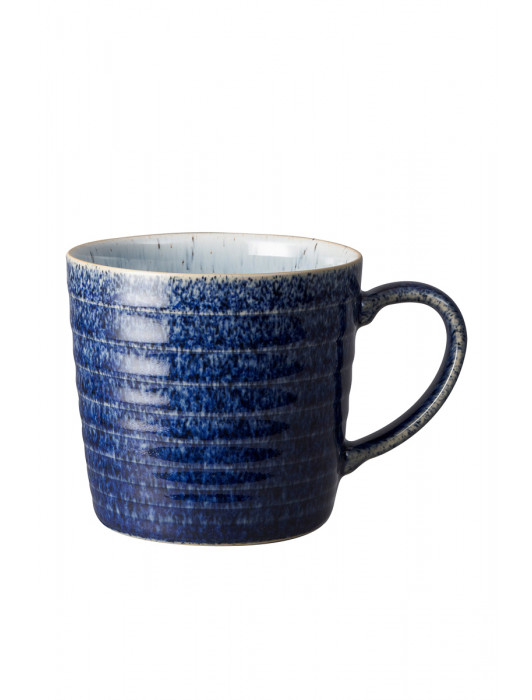 Denby Studio blue cobalt and pebble rigid mug