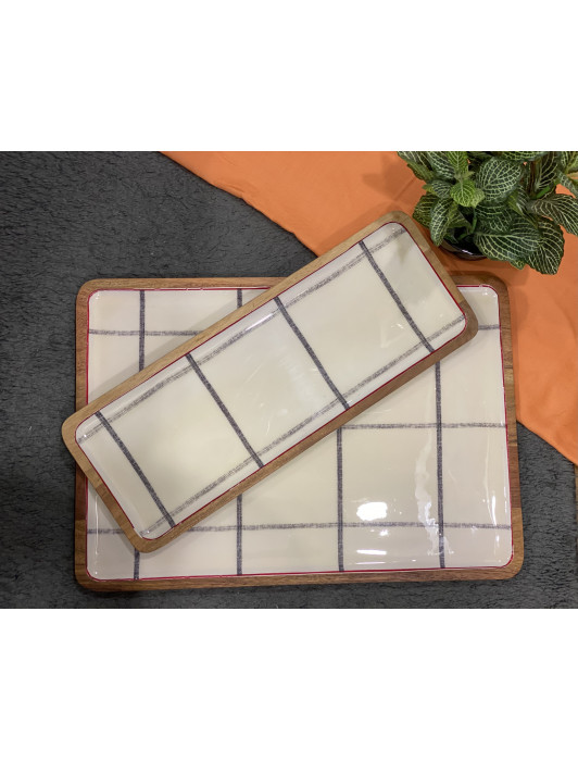 Chic graphic platter tray