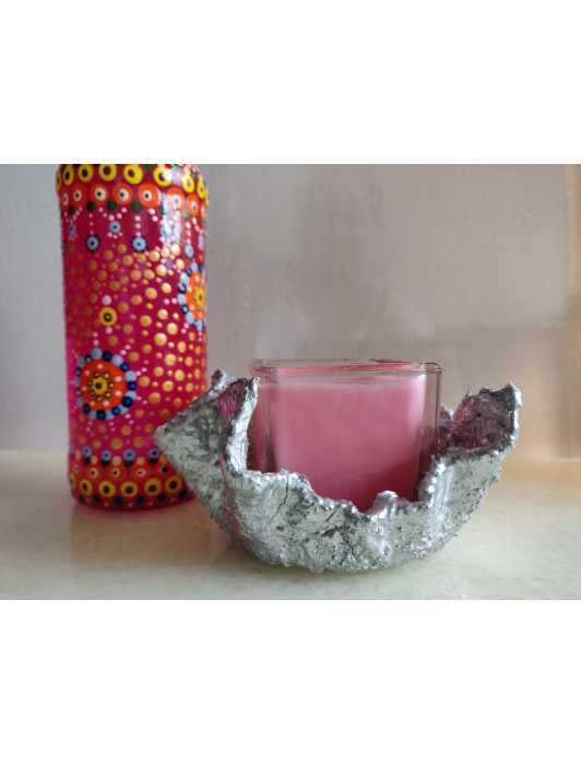 Candle with holder